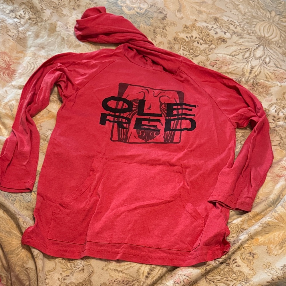 Red Hooded Long Sleeve Kids Tee